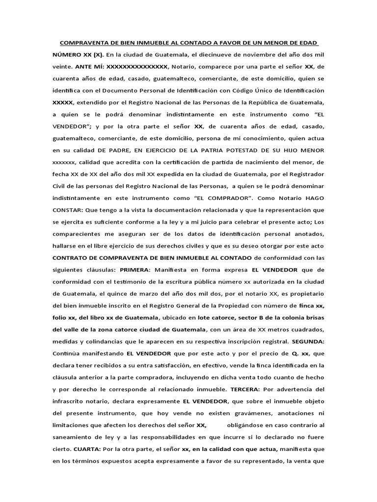 compraventa de inmueble a nombre de un hijo menor - Cómo poner un terreno a nombre de mi hijo menor