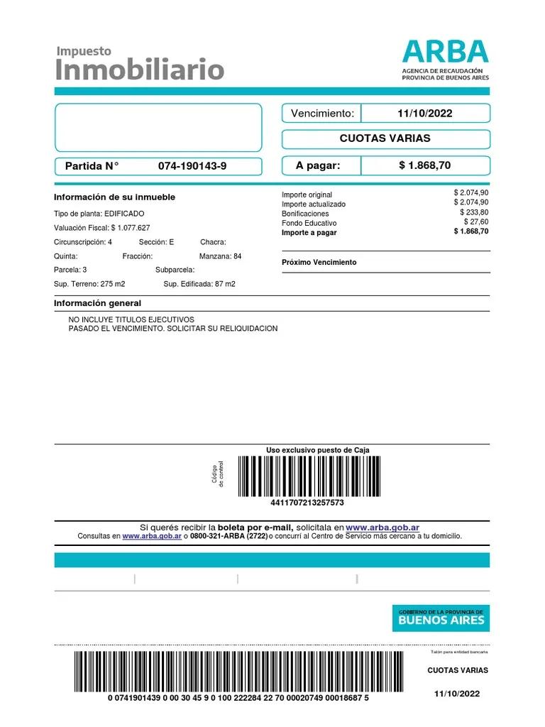 partida inmobiliaria arba por domicilio - Cómo saber el número de partida de ARBA de un domicilio