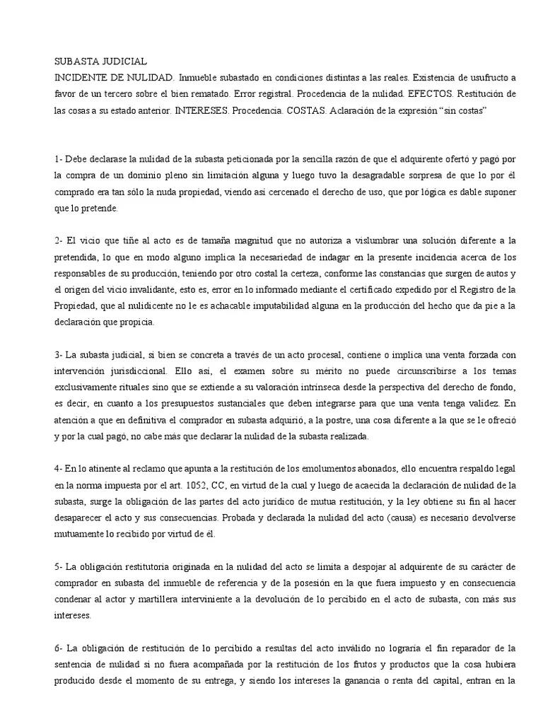 auto de subasta inmueble semanarii juridico - Cómo se notifica una subasta