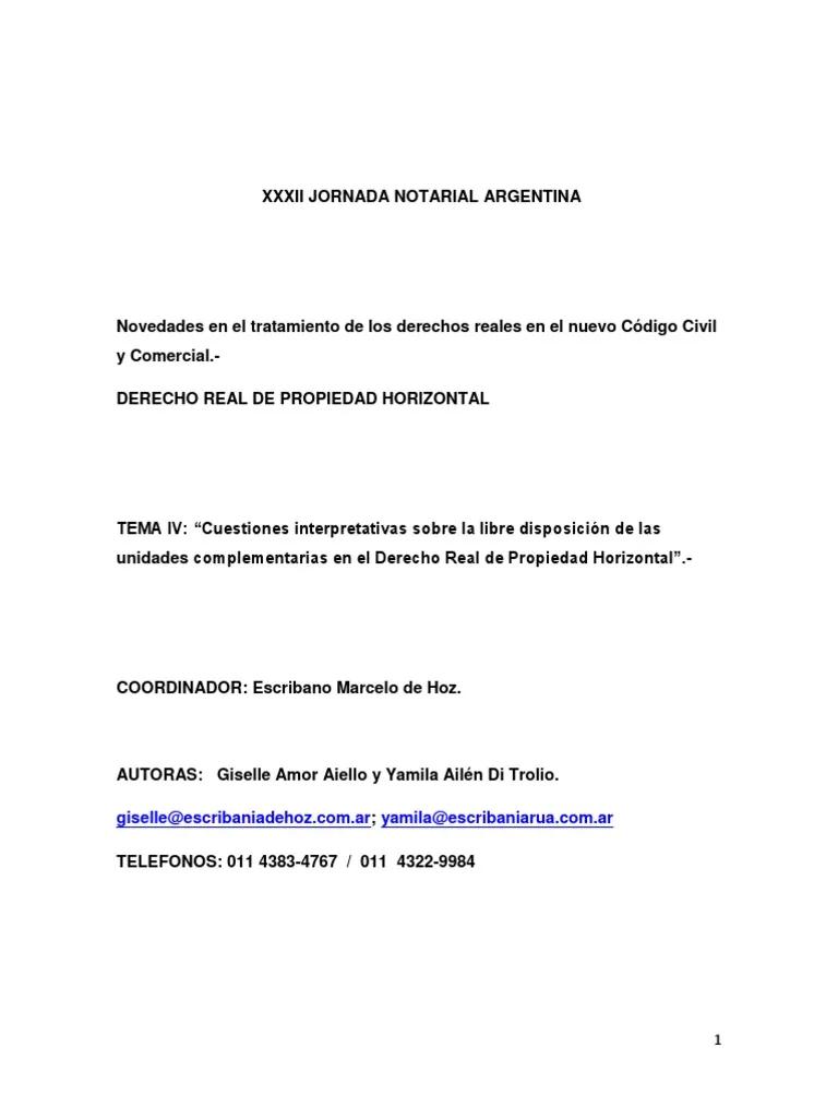 unidad complementaria propiedad horizontal - Cuáles son las unidades complementarias
