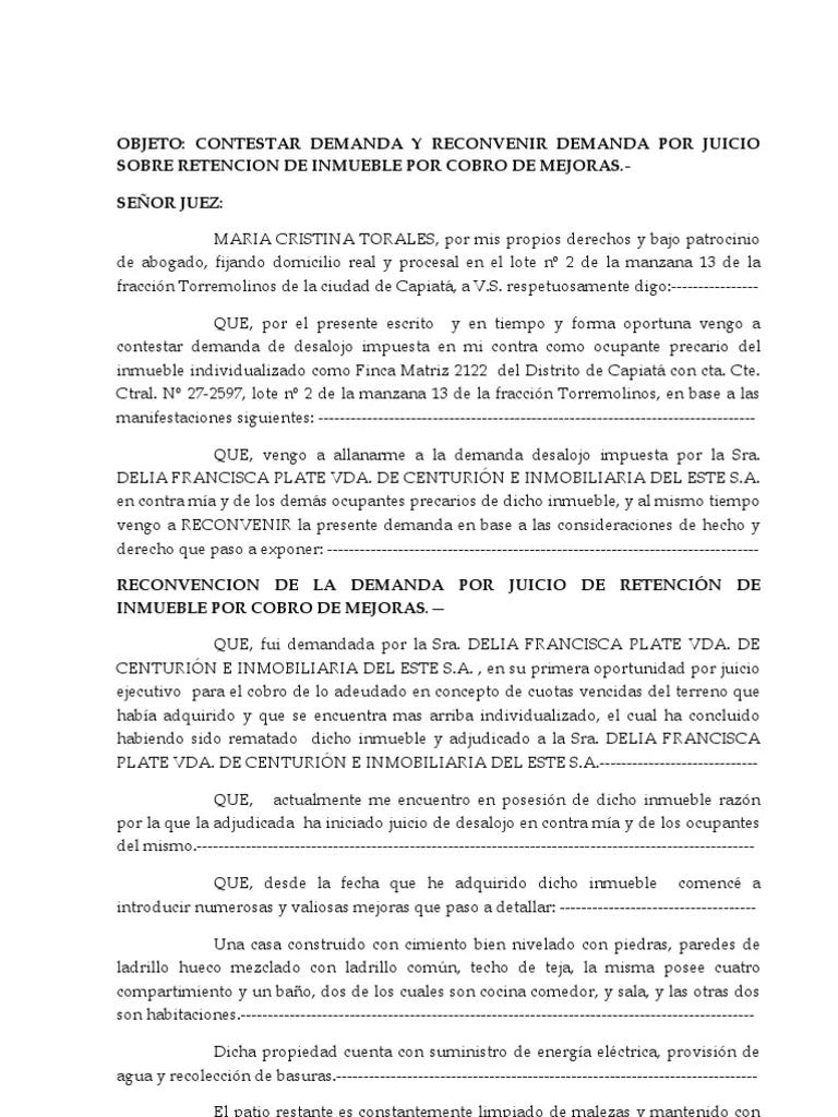 accion de reivindicacion de inmueble y pago de mejoras - Cuándo no procede la acción reivindicatoria