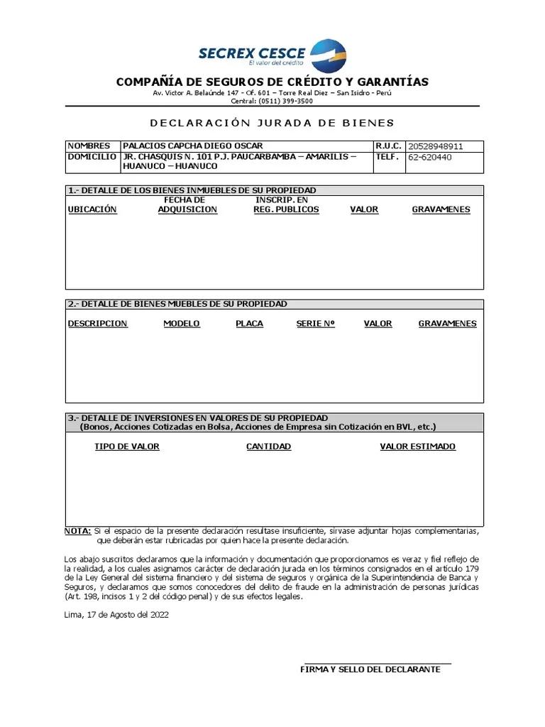 Declaración Jurada de Bienes Inmuebles: Guía Completa 2024 - Cuándo se hace la declaración jurada de bienes declaracion jurada de bienes inmuebles - Cuándo se hace la declaración jurada de bienes