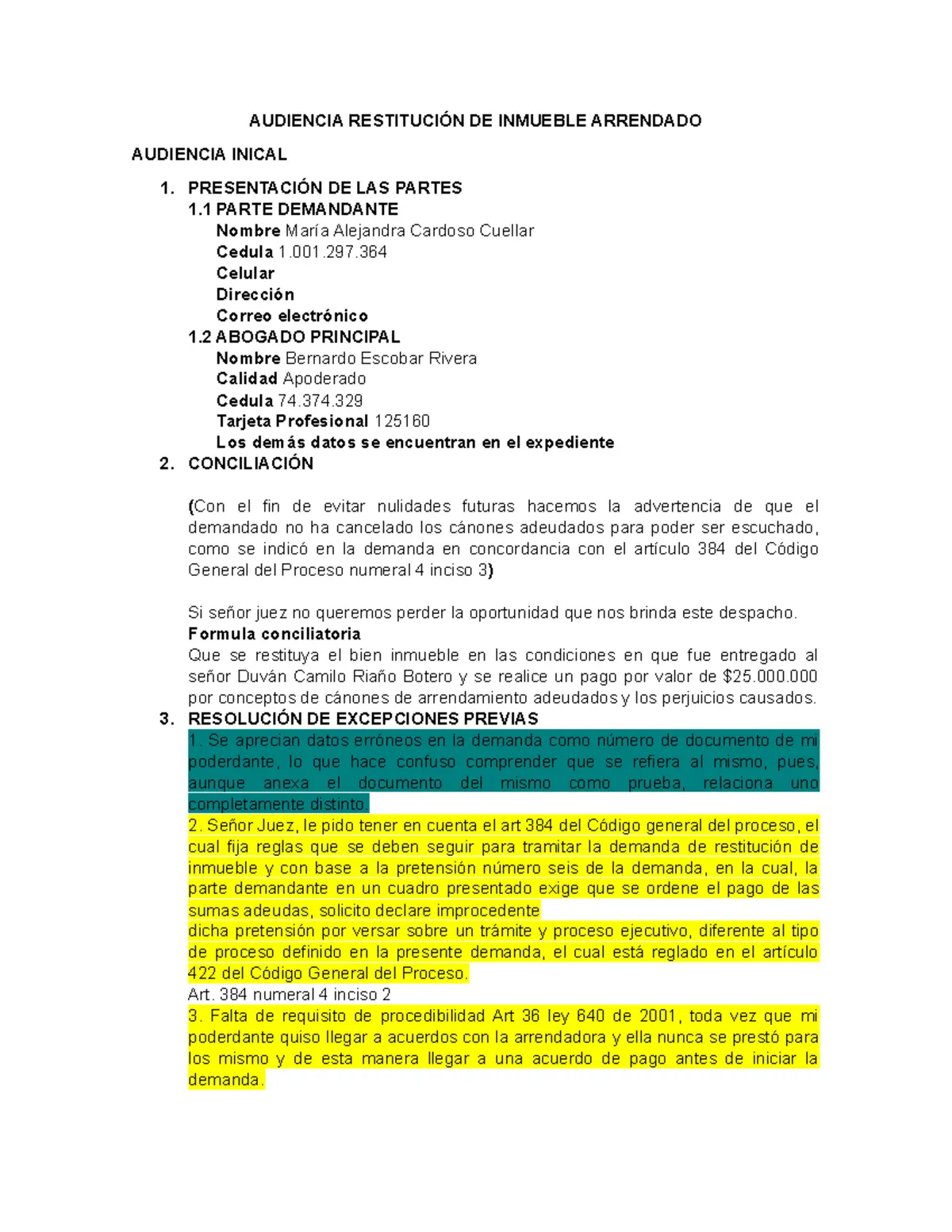 audiencia restitucion de inmueble arrendado - Cuántas instancias tiene un proceso de restitución de inmueble