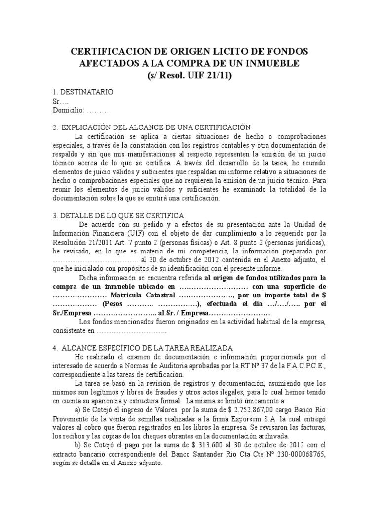 certificacion de contador por venta de inmueble en otro ejercicio - Cuánto cuesta una certificación de ingresos por contador
