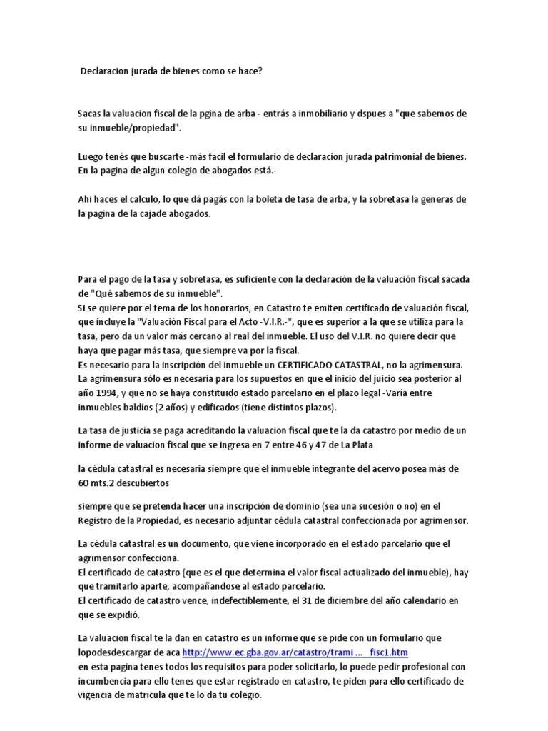 como se realiza la declaracion jurada de inmueble arba - Cuánto es la multa de ARBA por no presentar declaración jurada