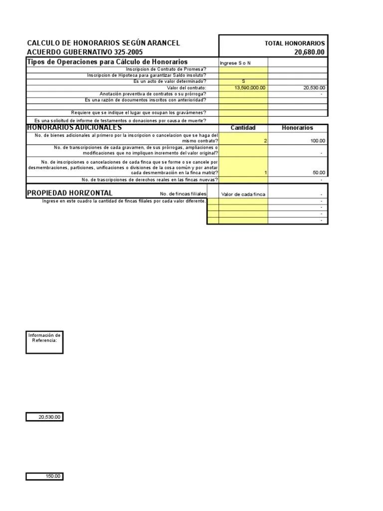 como se calculan honorarios por inscripcion de inmueble - Cuánto se paga en el registro de la propiedad en Guatemala