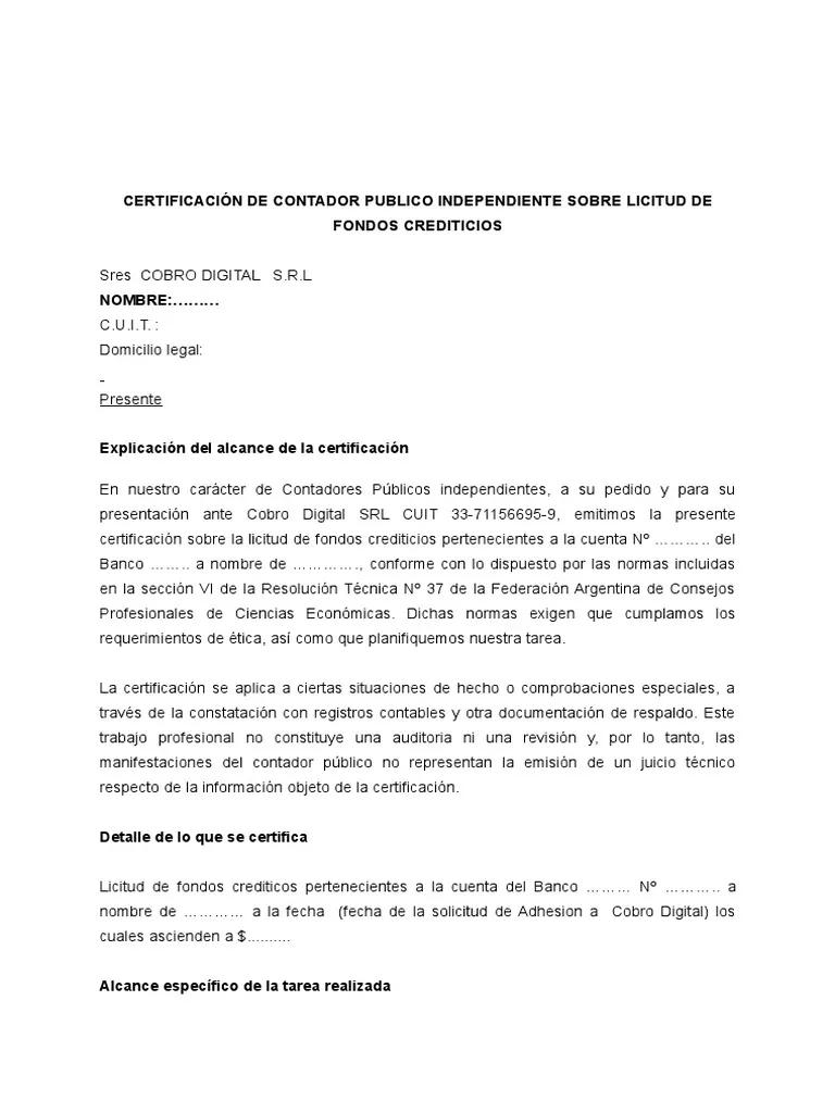 Certificación Contable y Licitud de Fondos en Inmuebles - Qué es la certificación contable certificacion contable licitud de fondos inmuebles - Qué es la certificación contable