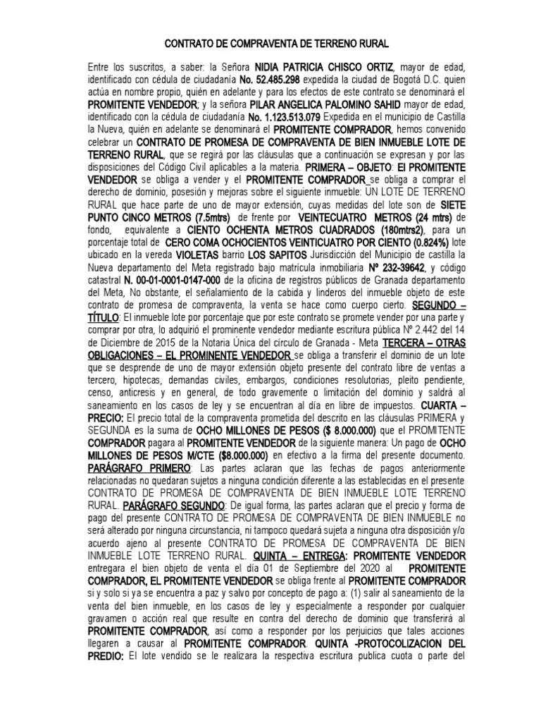 clausula contractual de procentaje sobre futuras ventas del inmueble - Qué es un contrato de compraventa futura