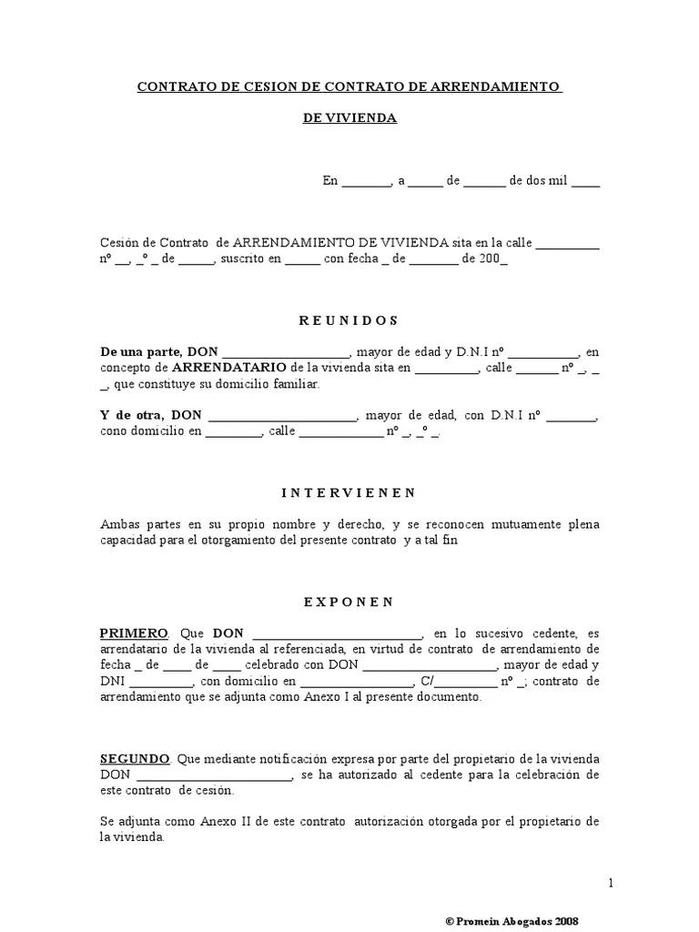 cesion de contrato de locacion por venta de inmueble - Qué pasa cuando se cede un contrato de arrendamiento
