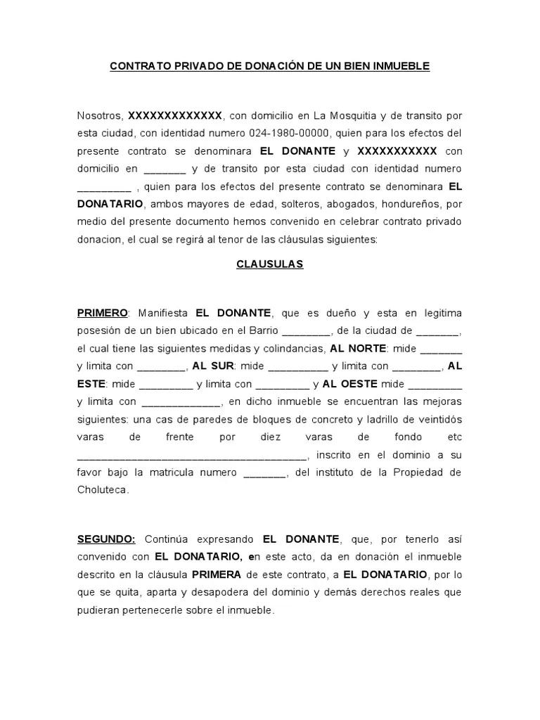 Contrato Privado de Donación de Inmueble: Guía Completa - Qué se necesita para hacer un contrato de donación contrato privado de donación inmueble - Qué se necesita para hacer un contrato de donación