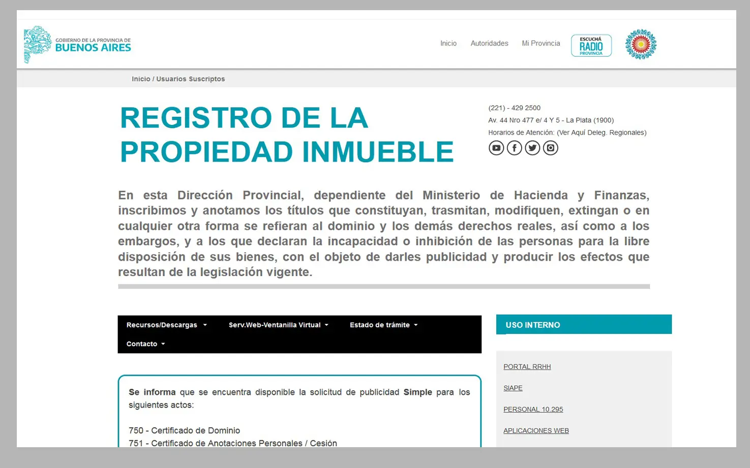 registro de la propiedad inmueble mail - Qué trámites pueden realizarse en la página web del Registro de la Propiedad Inmueble
