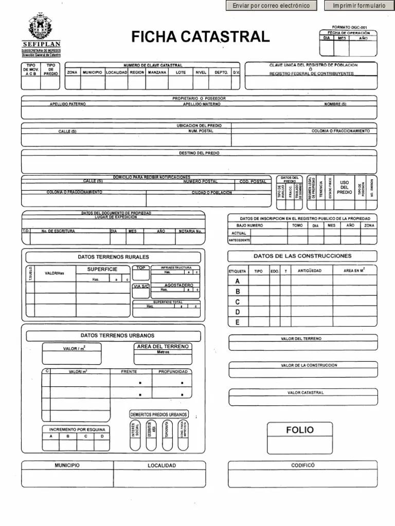 que es la ficha catastral de un inmueble - Quién emite la ficha catastral